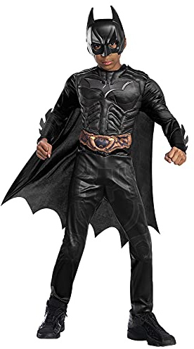 Rubies 's Batman Black Line Deluxe barndräkt för barn, svart, normal 702362-M