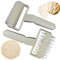 Celosía Cortador de Rodillo, XiXiRan 2Piezas Rodillo Enrejado Pizza, Masa Celosía Cortador Rodillos, Acoplador de Masa para Pizza, Accesorios de Cocina (Rodillo+Pasador de Rodillo)