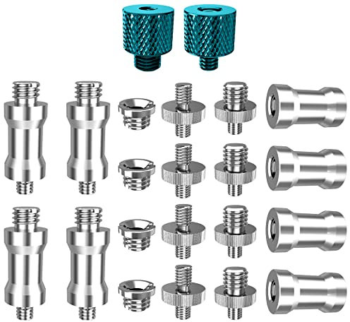 Tornillo de Cámara, Homeet Adaptador Rosca Tripode 1/4a 3/8 de Cámara Tornillo de Tuerca Tripode Convertidor Cámara Tornillo de Tuerca para Soporte/Cámara/Trípode/Micrófono y etc