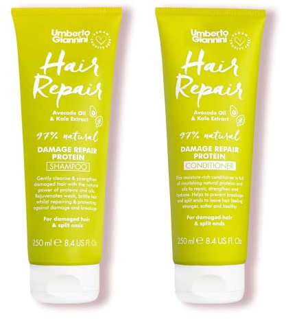 Umberto Giannini Hair Repair Shampoo & Conditioner Duo – Angereichert mit Avocadoöl für trockenes & geschädigtes Haar – vegan und tierversuchsfrei