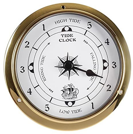 Spactz Clock, Copper Tester Shell for Weather Station, Boat Hanging with Clock, 115 mm