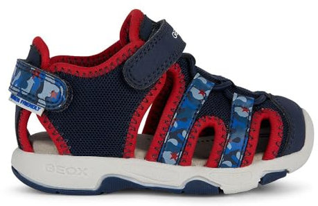 Geox Bébé garçon B Sandal Multy Boy B, Bleu Marine/Rouge, 23 EU