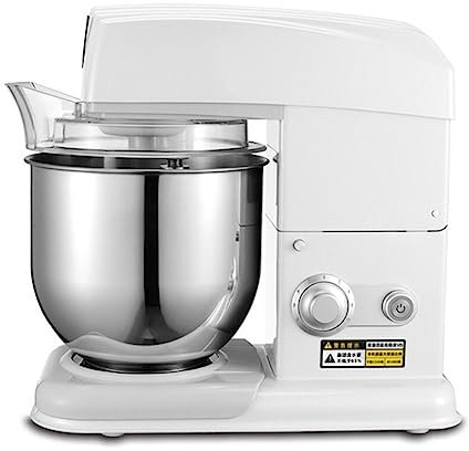 Robot De Cocina con Recipiente De Acero Inoxidable De 7L 11 Velocidad Batidora Amasadora con Agitador Mezclador, Batidor De Malla, Gancho para Masa, Agitador De Silicona para Pastel De Crema De Huevo