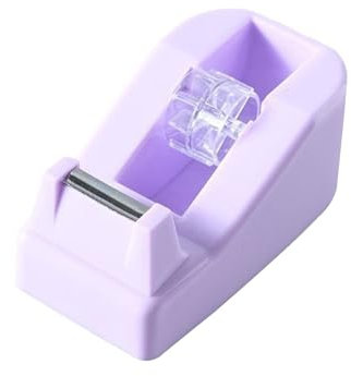 Dispensador de cinta, mini rollo de cinta adhesiva morada, recargable, 18 x 20 mm, dispensador de cinta de envolver para el hogar, la escuela y la oficina