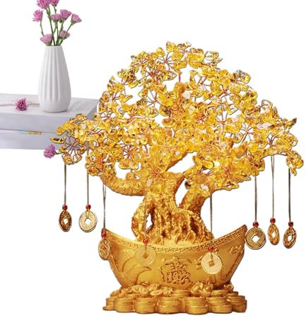 Générique Chinesischer Geldbaum, Geldbaum, Glückszitrin, Feng Shui, Geldbaum in traditionellem Chinesisch, Feng Shui, glänzend, für Neujahr, Haus, Büro