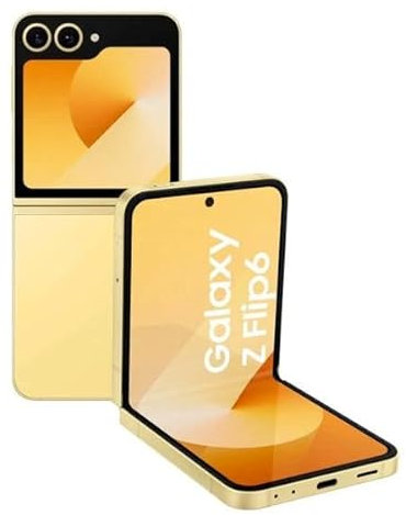Samsung Galaxy Z Flip6 AI Smartphone, Unlocked Android Smartphone, 512GB Storage, 50MP Camera, Yellow (Renewed)