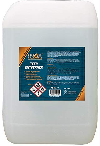 INOX® Auto Teerentferner 25L - Teerreiniger für Innenraum und Außen - Klebstoffentferner Baumharzentferner - Industriereiniger schonend zu Autolack und Chrom