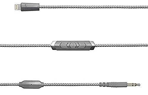 V-MODA Speakeasy Dac/Amp 3-Button Lightning Cable - Grey