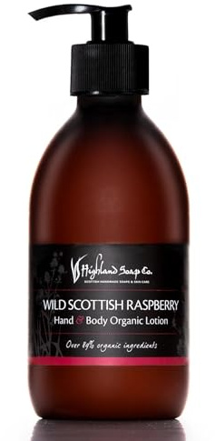 The Highland Soap Company Wild Scottish Raspberry Hand & Body Lotion 300ml - Moisturising Lotion with Shea Butter & Aloe Vera