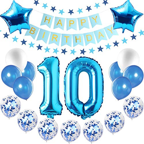10 Compleanno Decorazioni,Palloncino Numero,Numero di palloncini,Decorazioni Compleanno,Numeri Gonfiabili Compleanno,Numeri Gonfiabili Compleanno,Compleanno Decorazioni palloncini (blu)