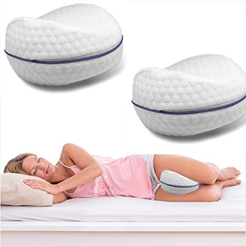 CUSCINO PER GAMBE 2 PEZZI MEMORY FOAM SUPPORTO ORTOPEDICO GINOCCHIA SCHIENA LAVABILE