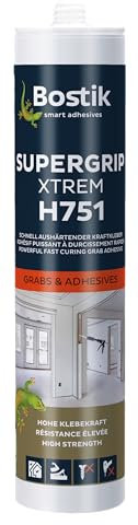 Bostik H751 Supergrip Xtrem 1K Hybrid - Sellador adhesivo híbrido (450 g/290 ml, cartucho), color blanco