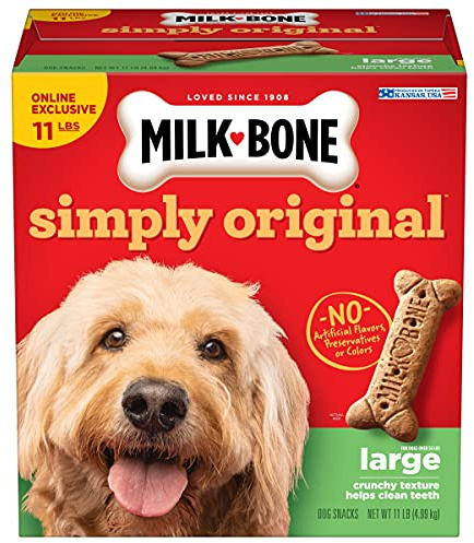 Milk-Bone Simply Original Dog Treats Biscuits for Large Dogs, 11 Pounds