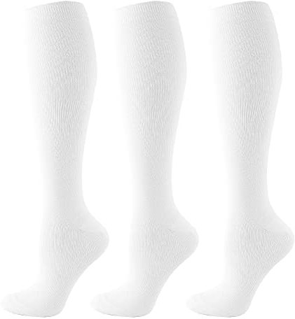 HYCOPROT 3 Paar Kompressionsstrümpfe für Damen und Herren, Kompressionssocken Stützstrümpfe 15-20 mmHg laufstrümpfe kompression für Fitness, Flug, Sport, Laufen, Radsport, Reise