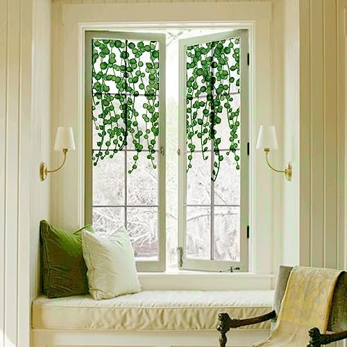 Neukids Grün Perlenkette Fensterbilder Hängende Blätter Grün Fenster, Frühling Sommer Pflanzen Fensterdeko, Frühlings Fensterbilder Wohnzimmer Schlafzimmer kinderzimmer Glas Fensterdeko