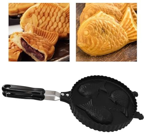 Tomotato Padella per Taiyaki, Design a Doppio Lato, Materiale in Alluminio Antiaderente, Dimensione Adatta per Uso Domestico e Commerciale, for Cucina Domestica e Ristoranti