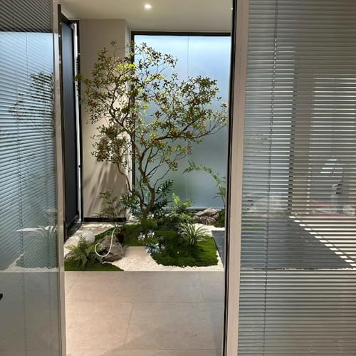 Large Artificial Island Spring Flowers Tree, Indoor High-end Bionic Tree Staircase Corner Plant Landscape Painting 1.5mx1.2m