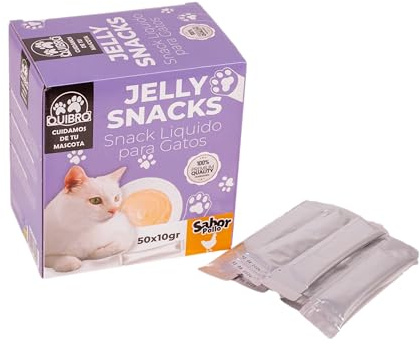 Quibropets Box Jelly Snacks Liquide pour Chats saveur Poulet 50 x 10 g