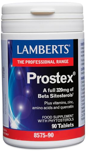 Lamberts Prostex® con Beta-Sitosteroles | 320 mg de Beta-Sitosteroles | Con Zinc, Quercetina, Aminoácidos y Vitaminas D3, C y E | 90 Tabletas | Calidad Farmacéutica GMP