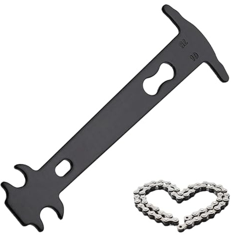 VBSYUYQ Bicycle Bike Chain Wear Checker Measurement Tool Indicator for All Chains on City Bike/E-Bike/Mountain Bike MTB/Race Bike/Folding Bike, Black