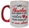 TAZA COLOR FRASE Las abuelas que crían a sus nietos dejan huellas en sus almas REGALO PARA ABUELA. REGALO DIA DE LA MADRE