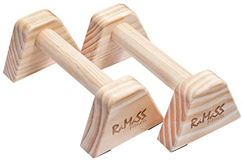RAMASS Fitness Push Up Barres en Bois Mini Parallettes Gymnastique Bar Calisthenics