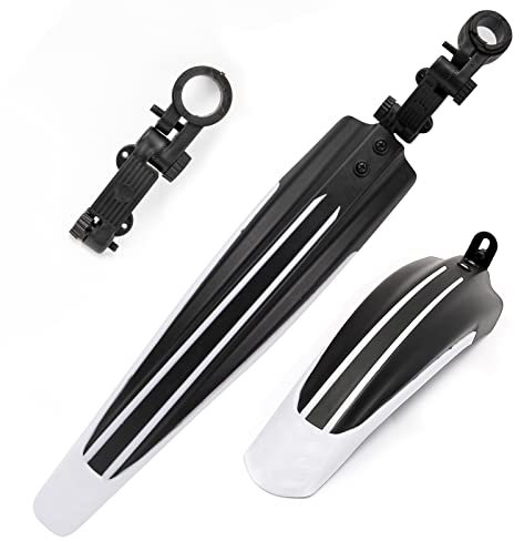 ioutdoor Fahrrad Schutzbleche Set mit 8M DIY Reflektierendem Klebeband, 2-Teilig Verstellbarem Verdicken MTB Schutzbleche Vorne und Hinten, für MTB Citybike 20, 22, 24, 26 Räder