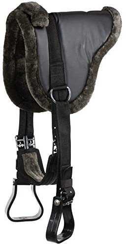 HORZE Selle sans arçon PU Suede, Noir, F