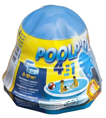 Gre - 08012L Poolp’o Dosatore Galleggiante Tutto in Uno per Piscine 0-10 m³ – Azione Igienizzante, Antibatterica, Antialghe e Flocculante