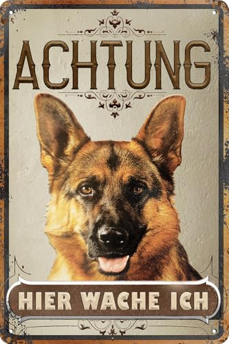 Cartel de chapa resistente a la intemperie, 30 x 20 cm, texto en alemán