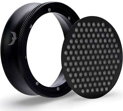 KNODOS 51 mm doseringstratt och espresso puck skärmsats magnetisk filterhållare ring och puckfilter för 51 mm filterhållare korg