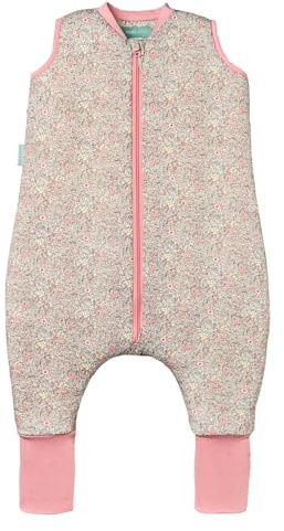 molis&co - Pijama Manta con Calcetines Antideslizantes 2.5 TOG - 117 cm (6 años) - Ideal para Invierno - 100% algodón (Oeko-Tex 100) - Pastel Floral