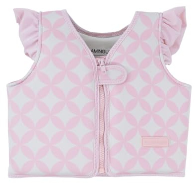 Flamingueo Gilet da Nuoto Bambino - Giubbotto da Nuoto - Giubbotto da Piscina Bambino - Neoprene e Schiuma EPE - Cinghia Regolabile - 3-6 anni - Rosa Pastello