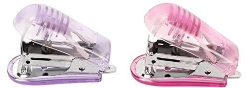 2pcs Stapler Portable 20 Sheets Acity Handheld L Structure Stapler with Needle R, e & e (#1) (#2)