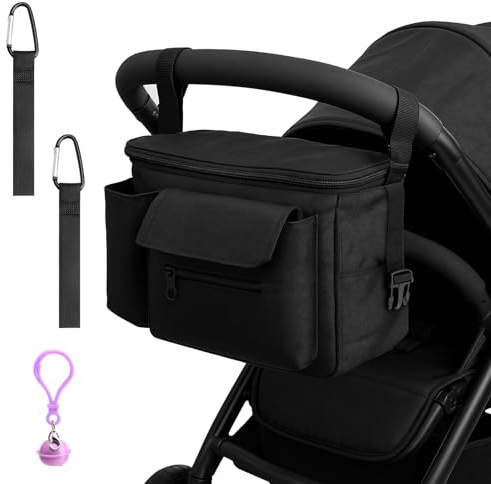 Sac à langer pour poussette - Sac à langer - accessoire poussette - accessoires poussette - organisateur de poussette - Sac à langer avec poche pour bouteille d'eau et poche pour téléphone portable