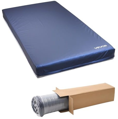 VEVOR Pflegematratze, 227 kg Tragkraft, medizinische Doppelschicht-Schaumstoffmatratze, wasserdicht, für die Behandlung von Dekubitus in Pflegeheimen & der häuslichen Pflege, 2030x914x153 mm
