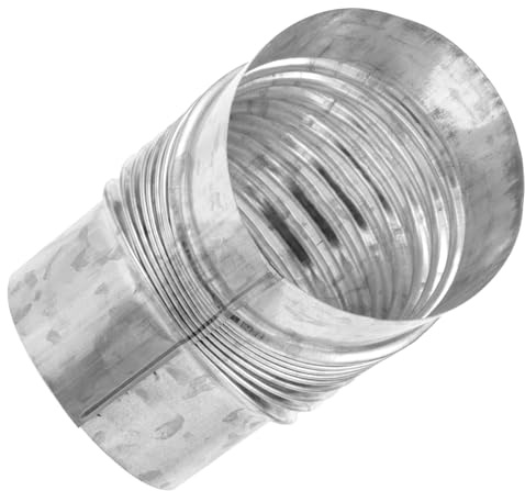 HOMSFOU Kit de Cheminée Coudée en 45 Degrés pour Poêle à Tuyau d'Évacuation Flexible Accessoire de Ventilation Solide Installation Facile Poêle pour Extérieur 1