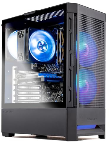 Skytech Gaming Blaze4 Mini Desktop PC, Ryzen 7 5700 3.7 GHz (4.6GHz Turbo), NVIDIA RTX 5060 Ti 8GB, 1TB Gen4 NVMe SSD, 32GB DDR4 RAM 3200, 650W Gold PSU, Wi-Fi, Win 11