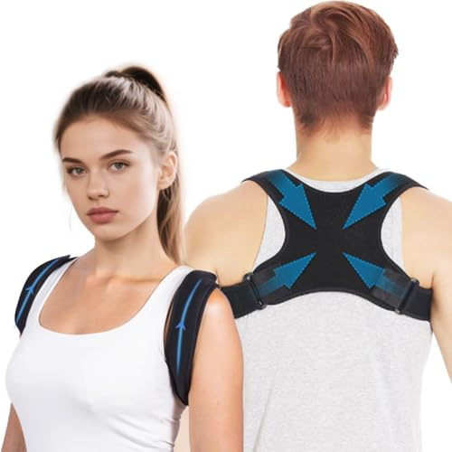 Posture Corrector for Women and Men Adjustable Back Support Upper Back Straightener Shoulder Posture Correctors Comfortable Supports Brace Relief Prevent Hunchback for UpBack, Neck and Shoulder