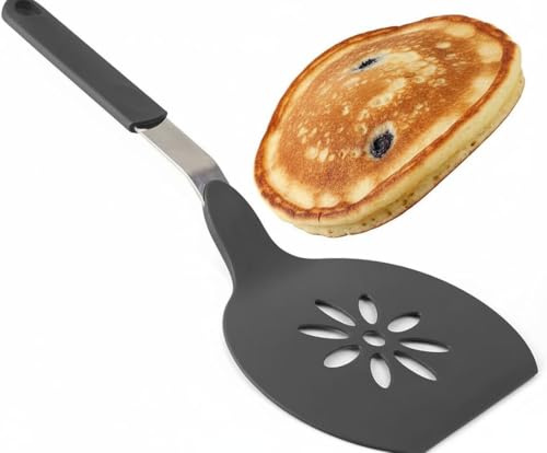 Homi Styles Jumbo Nylon Spatula, Non-Stick, and Dishwasher Safe - Ideal for Cooking, Flipping, and Serving, Great for Pancake Flipper, Egg Pancake Turner - 15 X 6.5 Inches Extra Large Spatula (Gray)
