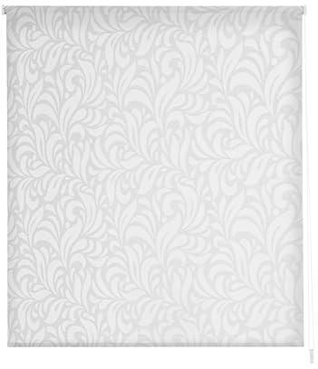 Estoralis | MYRCELLA | Estor Enrollable Diseño Moderno | Translúcido Jacquard | Color Blanco | 110 x 180 cm (Ancho/Alto) Tamaño Tela 107 x 175 cm | Estores para Ventanas y Puertas