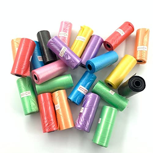 300x EWANTO Hundekotbeutel bunt Set aus 20 Rollen mit je 15 Beutel auslaufsichere Kotbeutel für Hunde