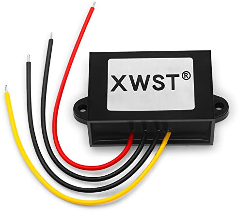 XWST DC 12V auf 24V Spannungswandler 1A 24W Auto Netzteil Wandler Konverter Transformator Trafo Adapter DC 10-23V Breit Eingang für Auto PKW LKW Kfz Motor Boot