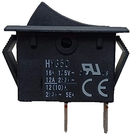 HY35C 2-Pins Push Button Switch AC 125/250V fits Household Electrical Appliances ON-Off Rocker Switch