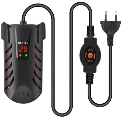 MiOYOOW Riscaldamento dell'Acquario, Riscaldamento Sommergibile a Risparmio Energetico, Riscaldatore dell Acquario Regolatore Temperatura dell'Acquario con Display LED per Acquari 70 l a 120 l