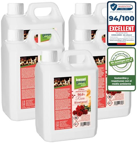 KieselGreen Bioethanolo 25 litri con Fragranza per Caminetto a Etanolo – Bio-etanolo profumato per Ambienti, molte Fragranze - Profumo per Caminetto a bioetanolo da Interno o da Tavolo R25
