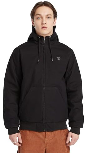 Timberland Insulated Canvas Hooded Bomber Life Black Tricot, XL Homme
