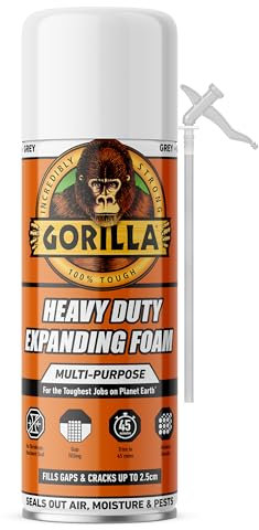 Gorilla Heavy Duty Expanding Foam 353ml - Multi-Purpose, Durable & Seals out Air, Moisture & Pests | No Shrinkage & Maximum Seal | For Indoor & Outdoor* Use