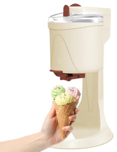 GAYAYAS Soft Serve Ice Cream Maker, Helado Suave, Cucuruchos Profesional Sorbete y Yogur Congela en 30 Minutos, sin BPA