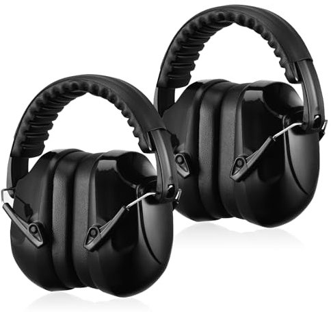 Zocipro 2 Pack Gehörschutz, Erwachsene Lärmschutz Kopfhörer Ohrenschützer mit Rauschunterdruck faltbar Kapselgehörschutz Safety Ear Muffs SNR 34dB Schallschutz für Autismus Schießsport Jagd Bau Mähen